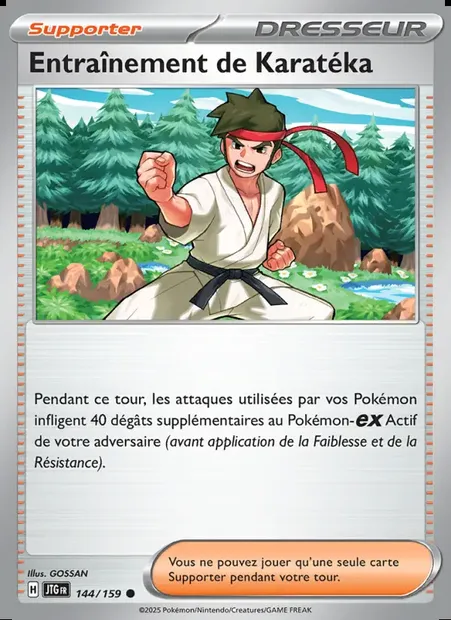 Entraînement de Karatéka, carte Pokémon JTG 144 — extension Aventures Ensemble