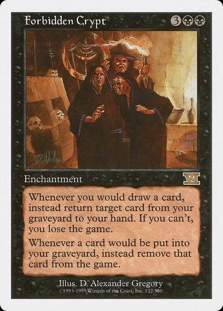 Forbidden Crypt, Magic card 6ED 132 — Classic Sixth Edition set