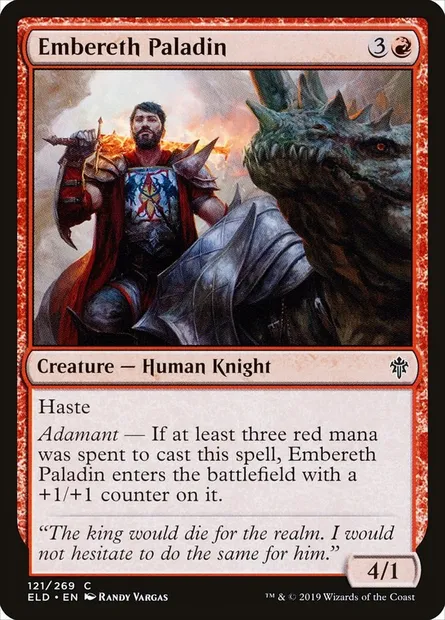 Embereth Paladin, Magic card ELD 121 — Throne of Eldraine set
