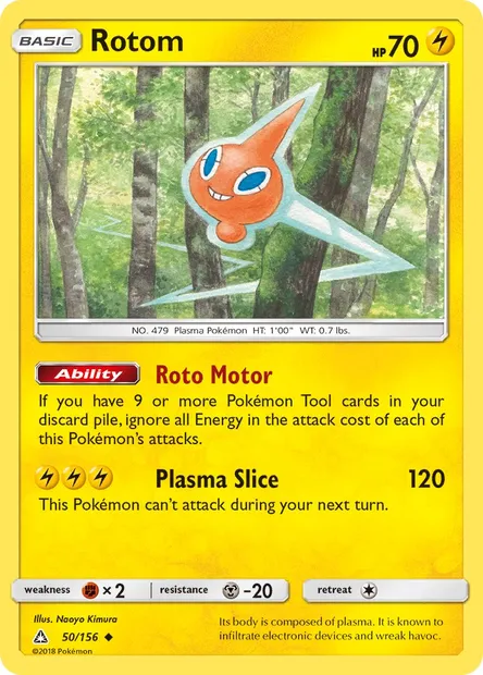 Rotom, Pokémon card UPR 50 — Ultra Prism set