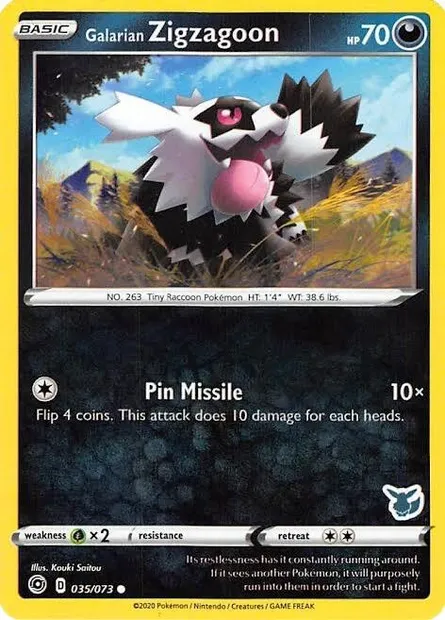 Zigzaton de Galar, carte Pokémon BA22 035 — extension Battle Academy 2022