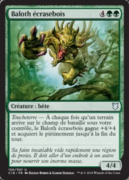 Baloth écrasebois, carte Magic C18 130 — extension Commander 2018