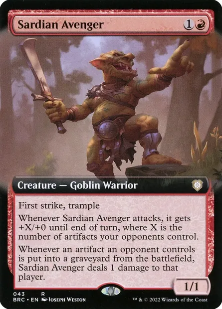 Vengeur sardien, carte Magic BRC 43 — extension The Brothers' War Commander