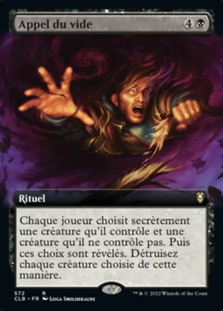 Appel du vide, carte Magic CLB 572 — extension Commander Légendes : la bataille de la Porte de Baldur