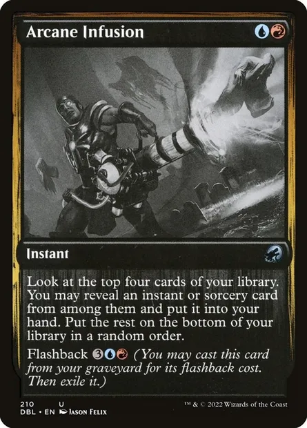 Infusion arcanique, carte Magic DBL 210 — extension Innistrad : Double Programme