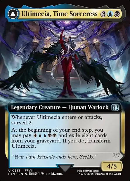 Ultimecia, Time Sorceress // Ultimecia, Omnipotent, Magic card FIN 513 — Final Fantasy set
