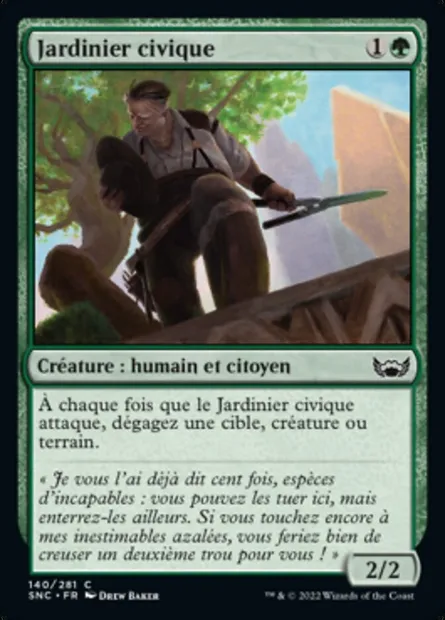 Jardinier civique, carte Magic SNC 140 — extension Les rues de la Nouvelle-Capenna