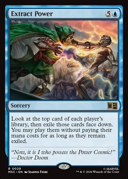 Extract Power, Magic card MSC 29 — Marvel Super Heroes Commander set