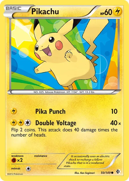 Pikachu, Pokémon card BCR 50 — Boundaries Crossed set