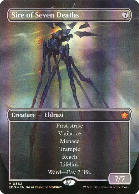 Père des Sept morts, carte Magic FDN 362 — extension Foundations
