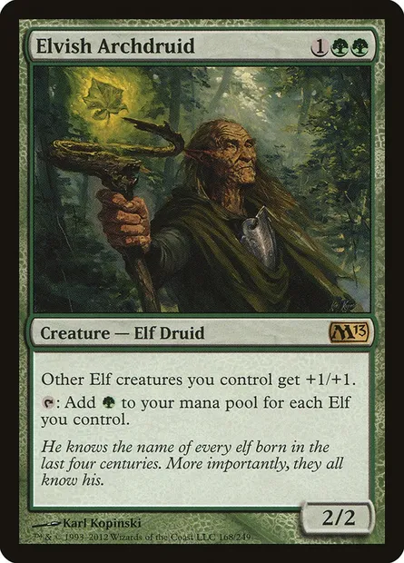Elvish Archdruid, Magic card M13 168 — Magic 2013 set