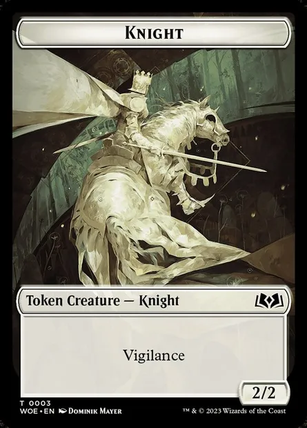 Knight, carte Magic TWOE 3 — extension Wilds of Eldraine Tokens