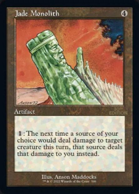 Monolithe de jade, carte Magic 30A 546 — extension 30th Anniversary Edition