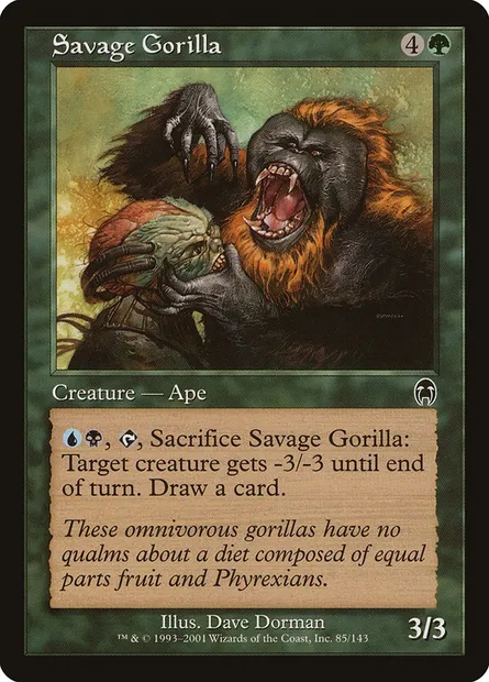 Gorille sauvage, carte Magic APC 85 — extension Apocalypse