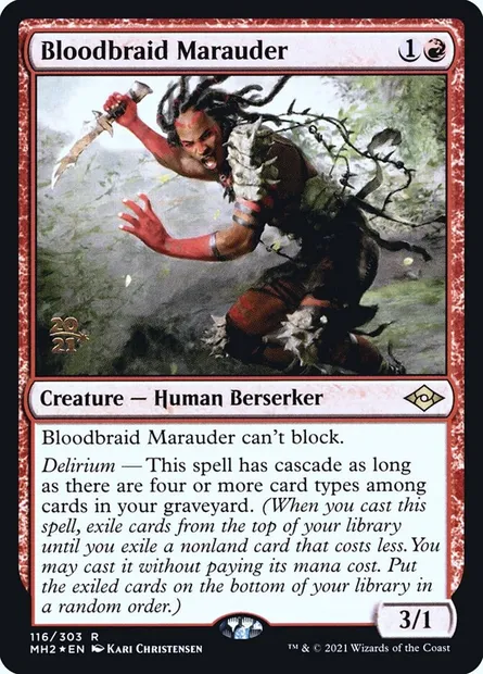 Bloodbraid Marauder, Magic card PMH2 116s — Modern Horizons 2 Promos set