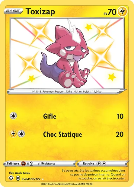 Toxizap, carte Pokémon SHF SV041 — extension Destinées Radieuses