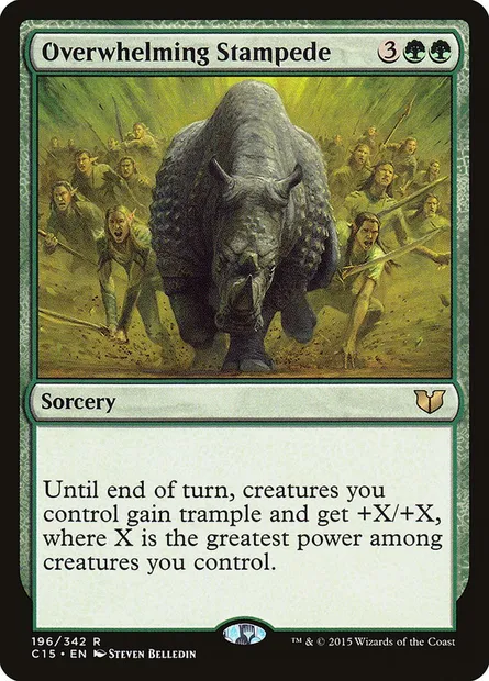 Overwhelming Stampede, Magic card C15 196 — Commander 2015 set