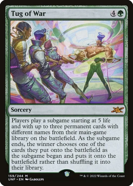 Tug of War, Magic card UNF 159 — Unfinity set