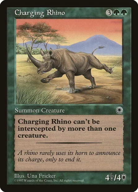 Charging Rhino, Magic card POR 161 — Portal set