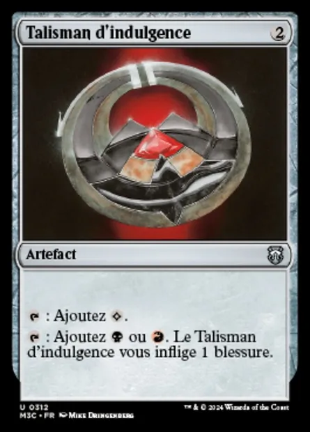 Talisman d'indulgence, carte Magic M3C 312 — extension Modern Horizons 3 Commander