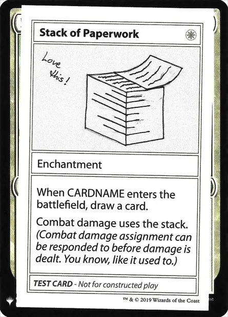 Stack of Paperwork, Magic card CMB1 13 — Mystery Booster Playtest Cards 2019 set