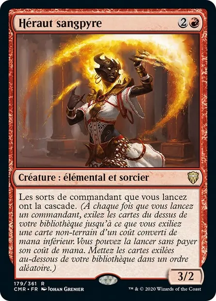 Héraut sangpyre, carte Magic CMR 179 — extension Commander Legends