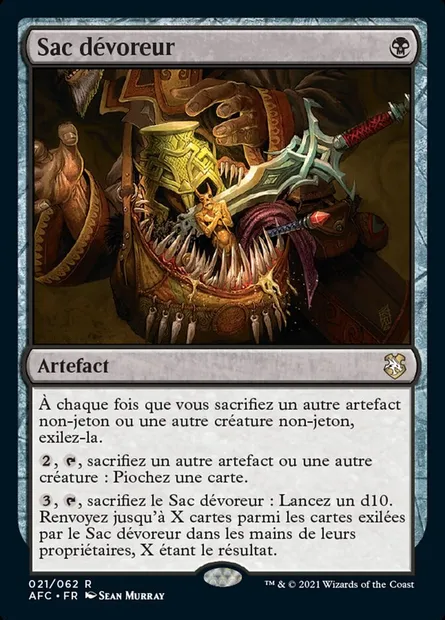 Sac dévoreur, carte Magic AFC 21 — extension Forgotten Realms Commander