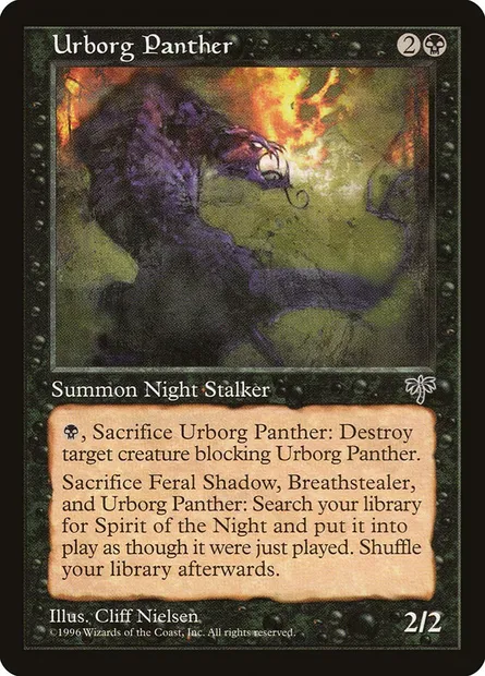 Urborg Panther, Magic card MIR 150 — Mirage set