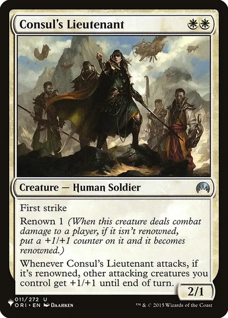 Lieutenant du consul, carte Magic PLST ORI-11 — extension The List