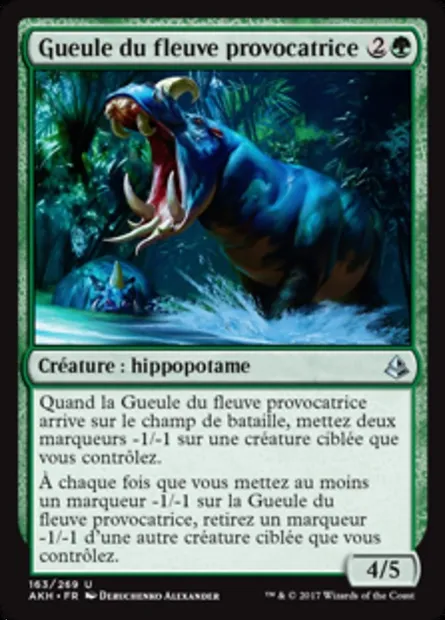 Gueule du fleuve provocatrice, carte Magic AKH 163 — extension Amonkhet