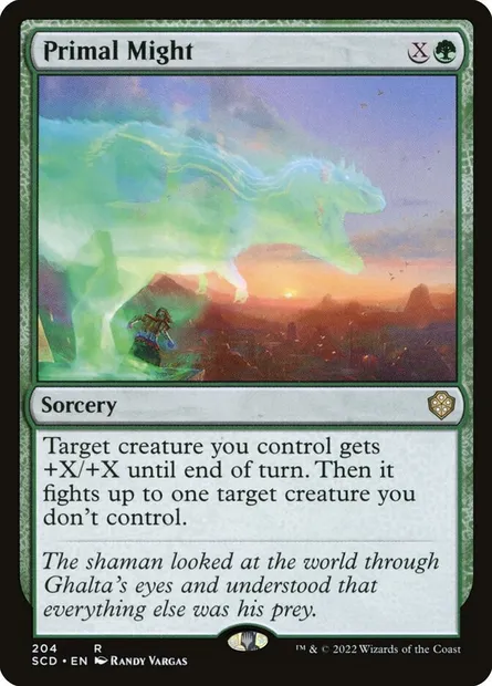 Primal Might, Magic card SCD 204 — Starter Commander Decks set
