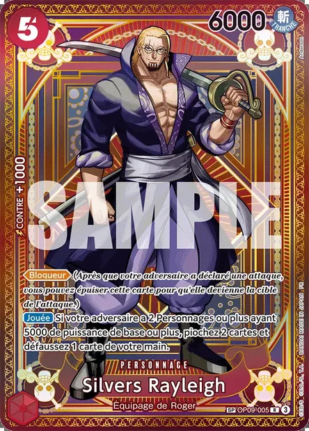 Silvers Rayleigh, carte One Piece OP09-005 — extension LES NOUVEAUX EMPEREURS