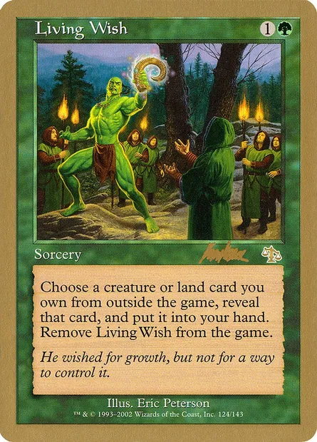 Living Wish, Magic card WC02 bk124 — World Championship Decks 2002 set