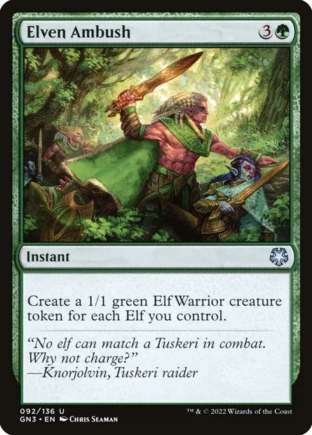 Elven Ambush, Magic card GN3 92 — Game Night: Free-for-All set