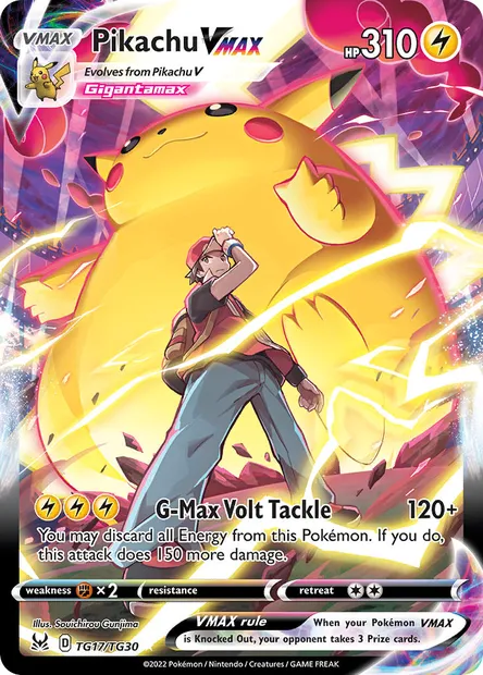 Pikachu VMAX, Pokémon card LOR TG17 — Lost Origin set