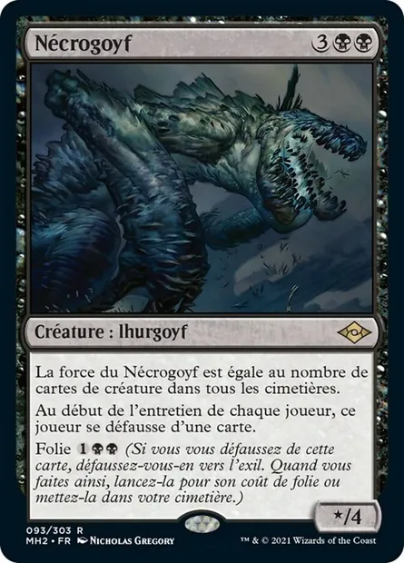 Nécrogoyf, carte Magic MH2 93 — extension Horizons du Modern 2