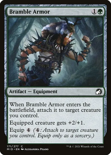 Bramble Armor, Magic card MID 171 — Innistrad: Midnight Hunt set