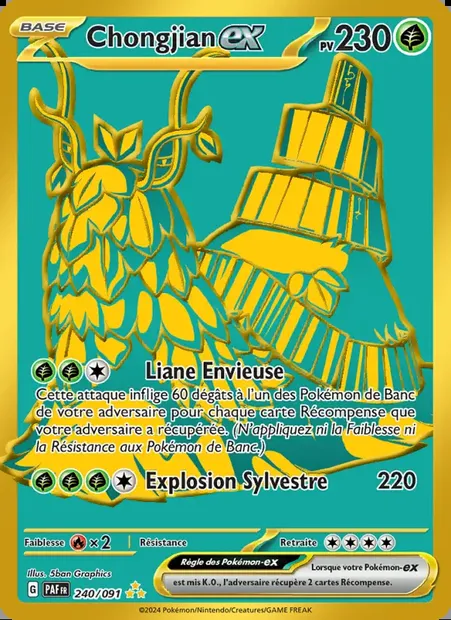 Chongjian-ex, carte Pokémon PAF 240 — extension Destinées de Paldea