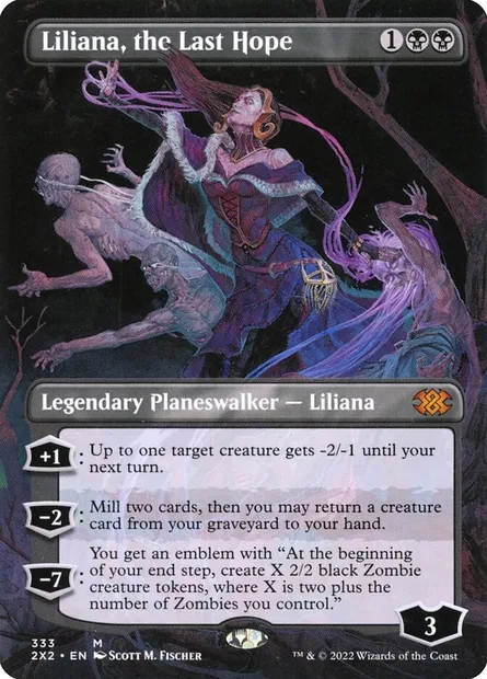 Liliana, the Last Hope, Magic card 2X2 333 — Double Masters 2022 set