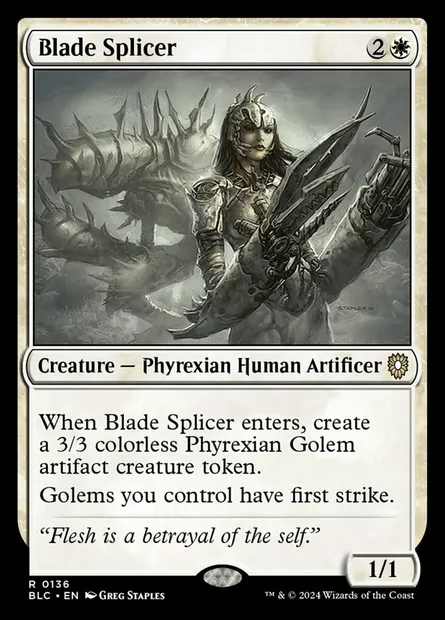 Blade Splicer, Magic card BLC 136 — Bloomburrow Commander set