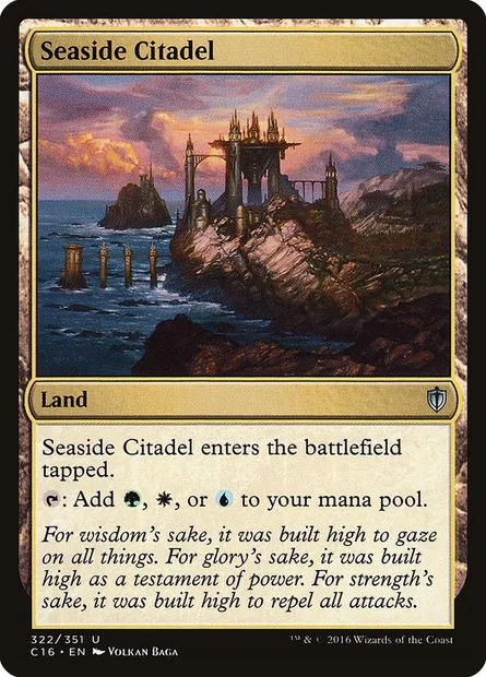 Seaside Citadel, Magic card C16 322 — Commander 2016 set