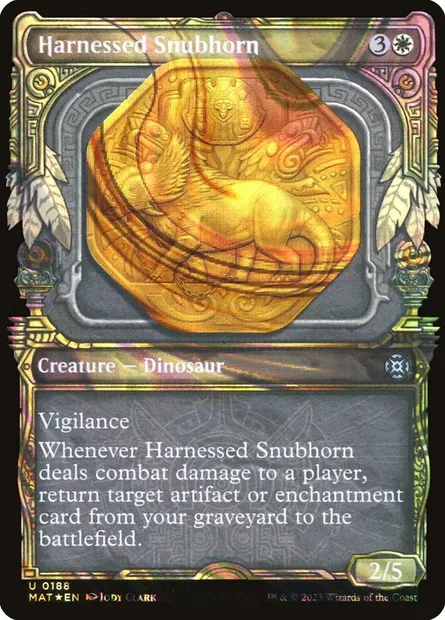 Retroussecorne harnaché, carte Magic MAT 188 — extension L'invasion des machines : le jour d'après