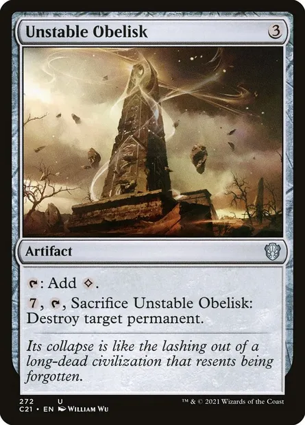 Unstable Obelisk, Magic card C21 272 — Commander 2021 set