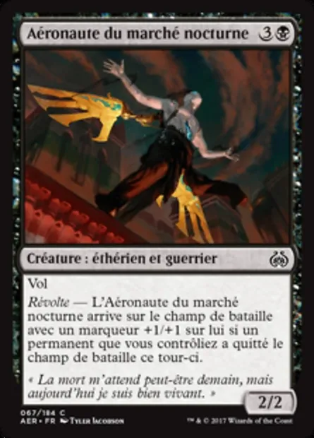 Aéronaute du marché nocturne, carte Magic AER 67 — extension La révolte éthérique