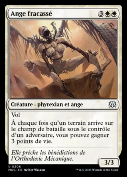Ange fracassé, carte Magic MOC 206 — extension March of the Machine Commander