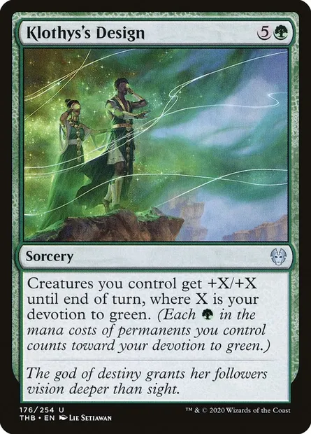 Klothys's Design, Magic card THB 176 — Theros Beyond Death set