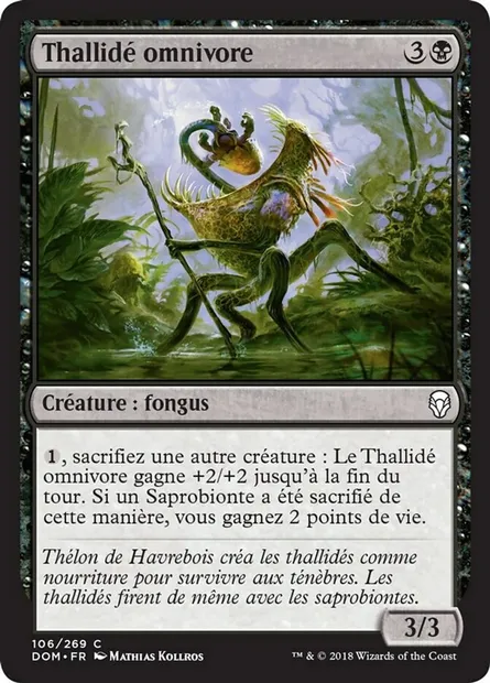 Thallidé omnivore, carte Magic DOM 106 — extension Dominaria