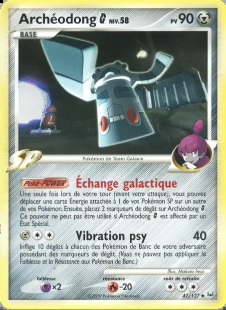 Archéodong G, carte Pokémon PL 41 — extension Platine