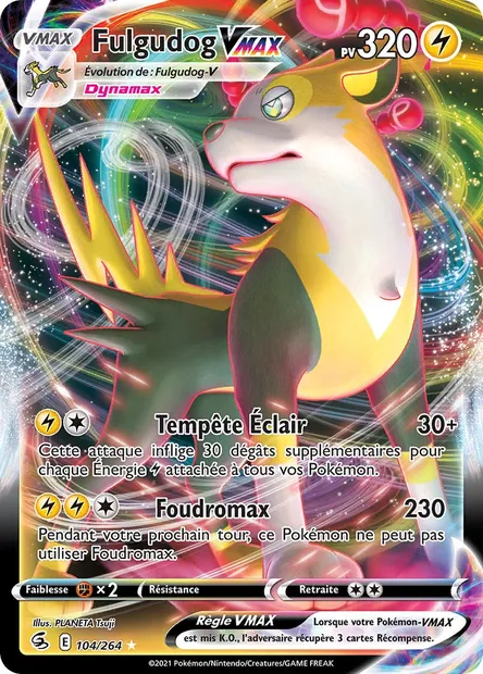 Fulgudog VMAX, carte Pokémon FST 104 — extension Poing de Fusion
