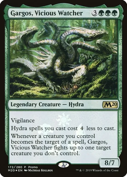 Gargos, Vicious Watcher, Magic card PM20 172 — Core Set 2020 Promos set
